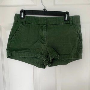 J Crew Olive Green Chino Shorts